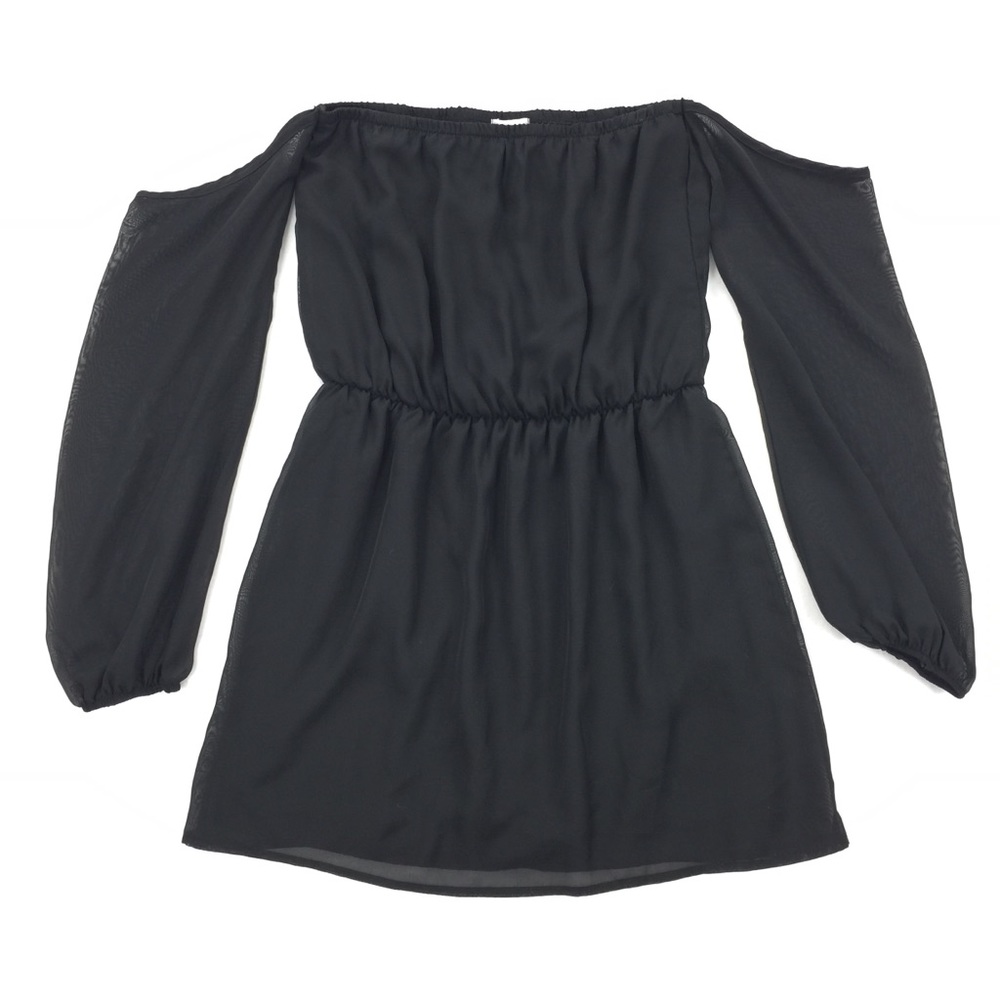 Tobi | Shear Boho Cold Shoulder Tunic Blouse